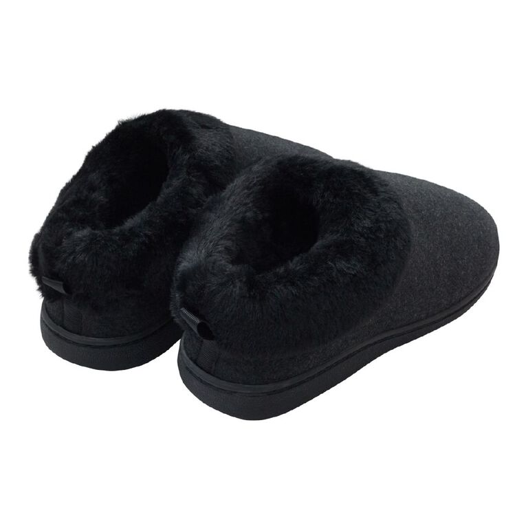 H&H Women's Recycled Memory Slippers, Charcoal/Marle, hi-res