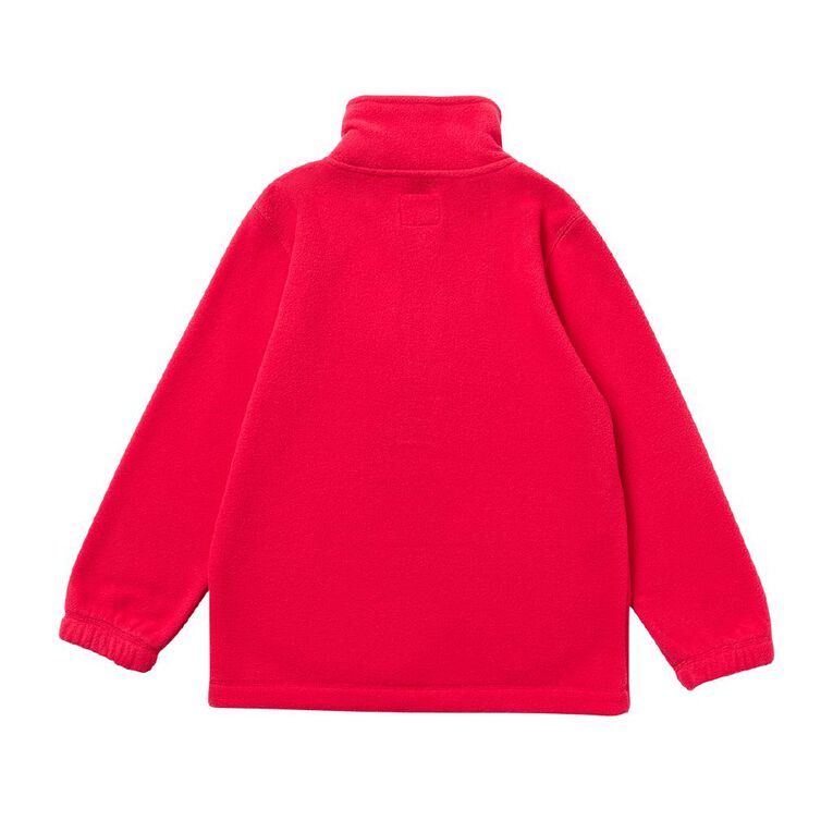 Schooltex Whitau School Polar Fleece Jacket with Badge, Red Mid, hi-res
