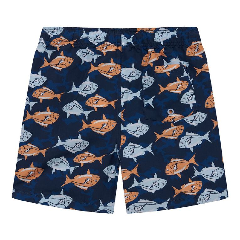 Young Original Microfibre Swim Shorts, Blue Dark, hi-res