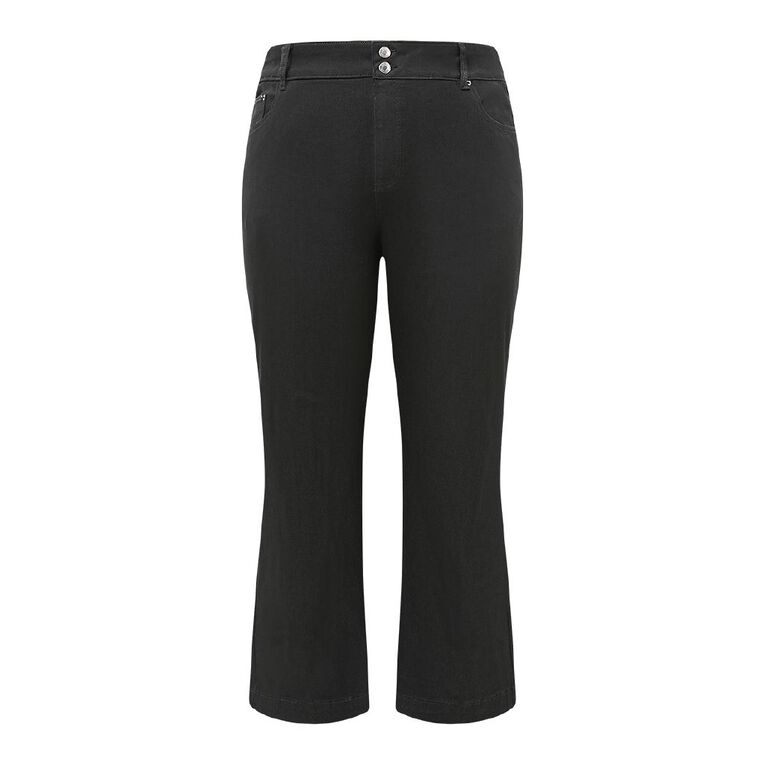 H&H Curve Women's Bootcut Jeans, Black, hi-res