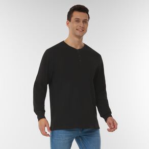 H&H Men's Waffle Henley Tee