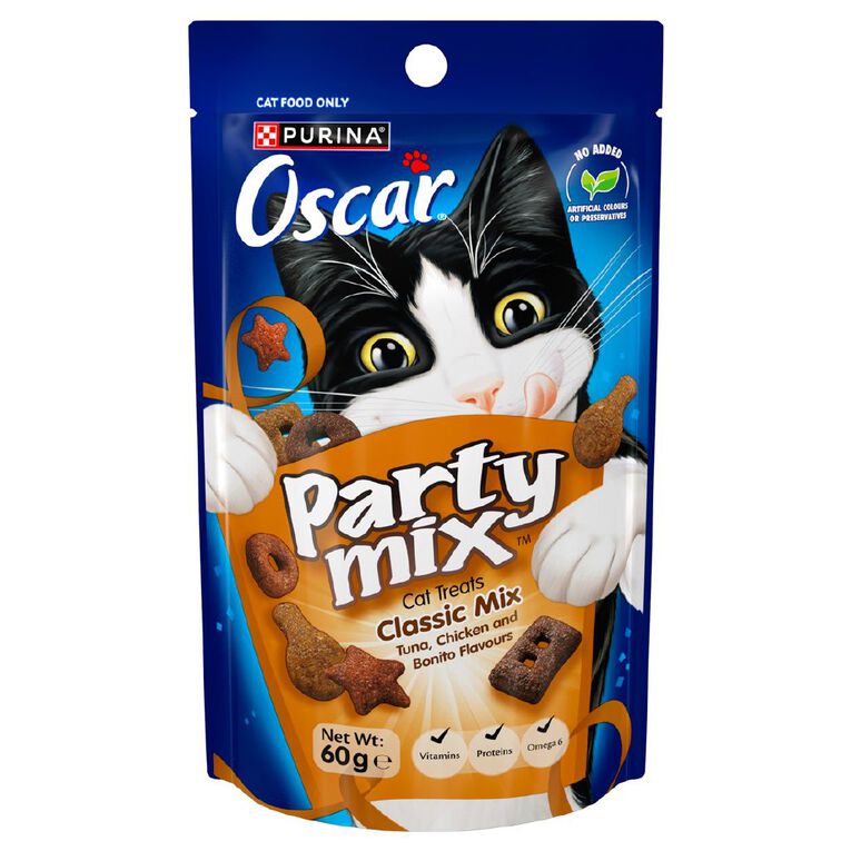 Oscar Party Mix Classics Cat Treats 60g, , hi-res