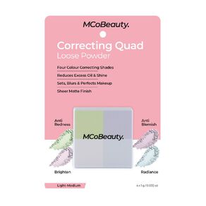 mcobeauty correcting quad loose powder- light- medium 1 each