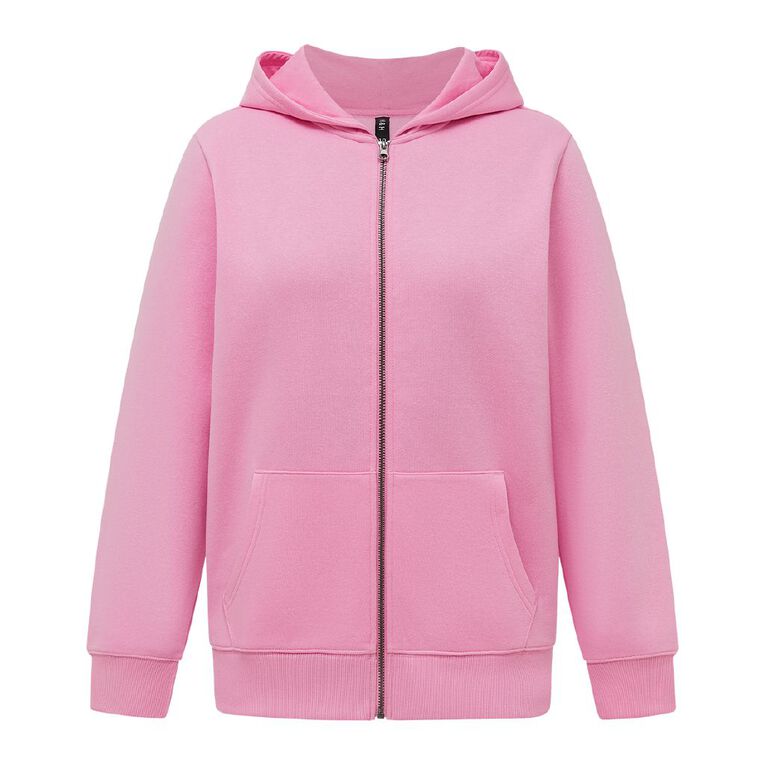 H&H Women's Zip-Thru Hoodie Sweat, Pink Mid, hi-res