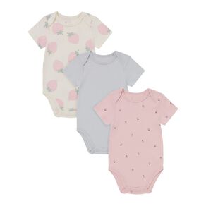 Young Original Baby Short Sleeve Printed Bodysuit 3 Pack