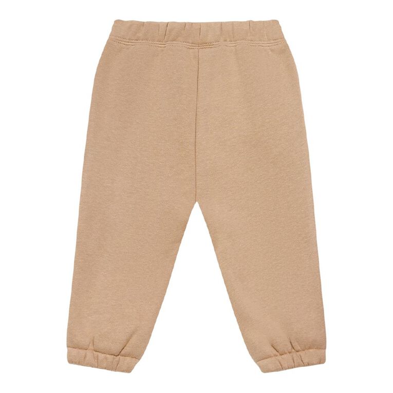 Young Original Babies' Heavy Fleece Trackpants, Brown Mid, hi-res