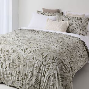 Living & Co Duvet Cover Set Cotton Cove Multi-Coloured Queen