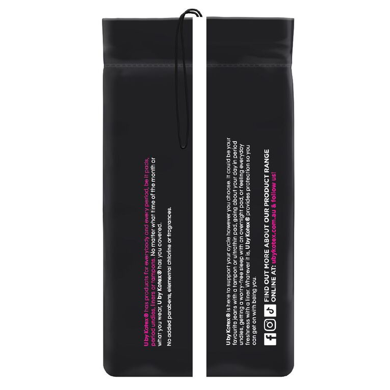 U By Kotex Ultra-thin Super Wings Pads 12 Pack, , hi-res