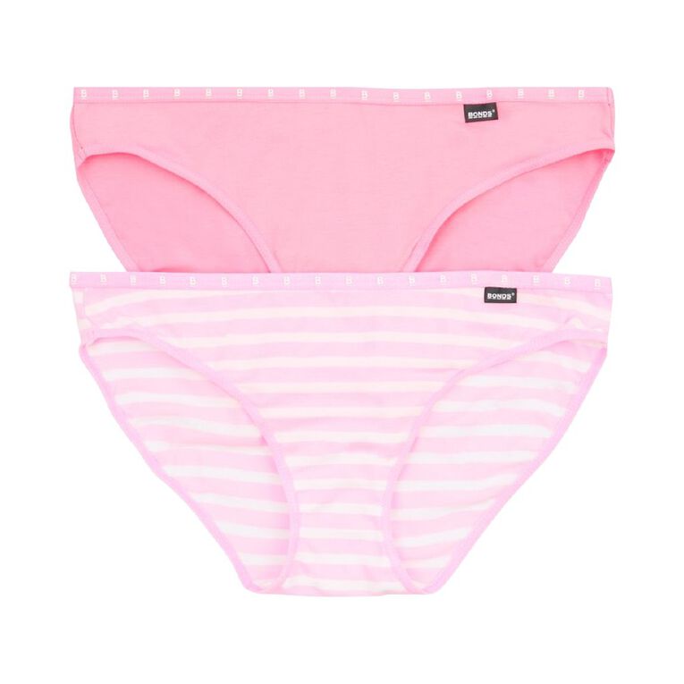 B FOR BONDS Women's Bikini Briefs 2 Pack, Pink W26 23K, hi-res