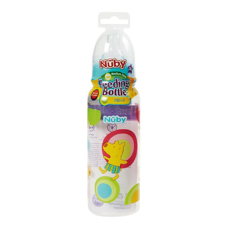 Nuby Standard Neck Printed Bottle 240ml, , hi-res