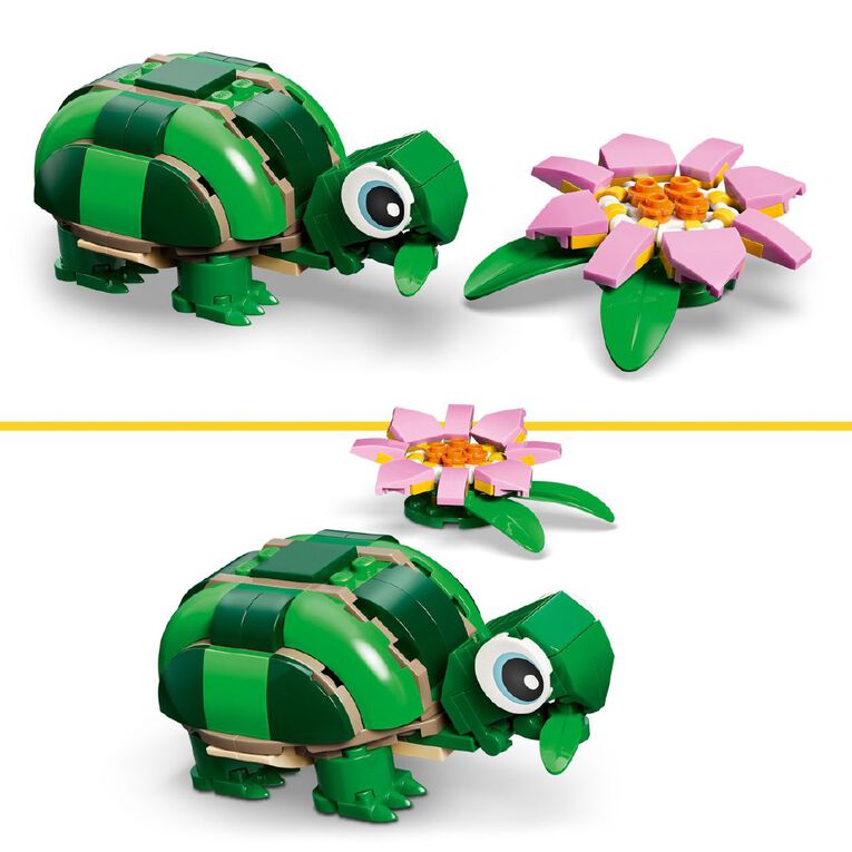 LEGO CREATOR Turtle With a Water Lilly Flower 31377, , hi-res