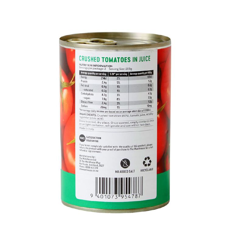 Market Kitchen Tomatoes Crushed in Juice 400g, , hi-res