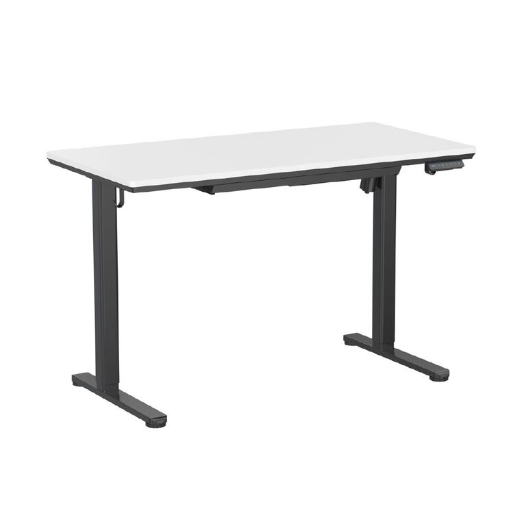 Workspace Height Adjustable Desk 1200W with Drawer White, , hi-res