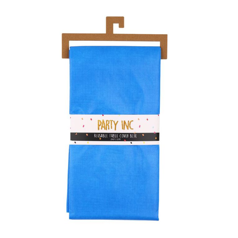 Party Inc Reuseable Table Cover Blue, , hi-res