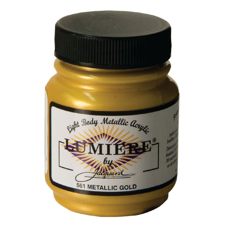 Jacquard Lumiere Acrylic Paint Metallic Gold 66.54ml The Warehouse