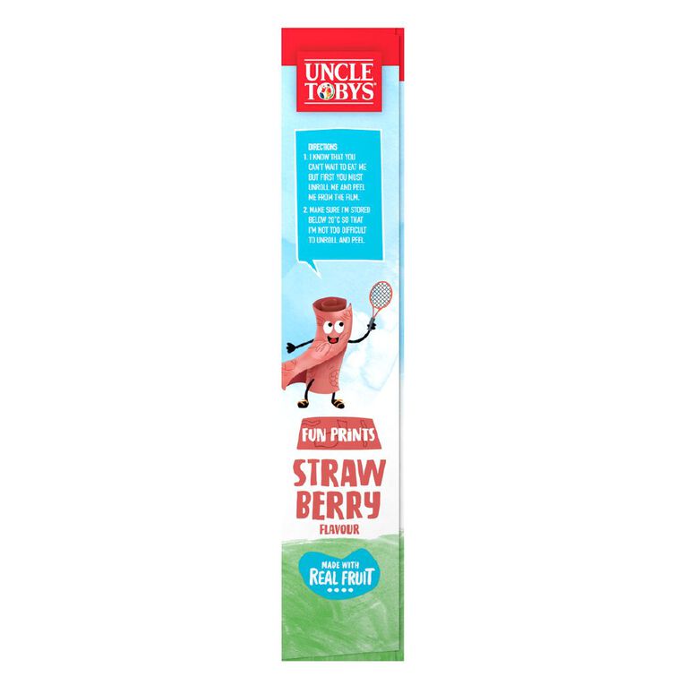 Uncle Tobys Roll-Ups Fun Prints Strawberry 12 x 94g, , hi-res