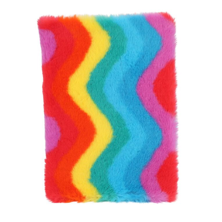 Uniti Kids Rainbow Fluffy Notebook, , hi-res
