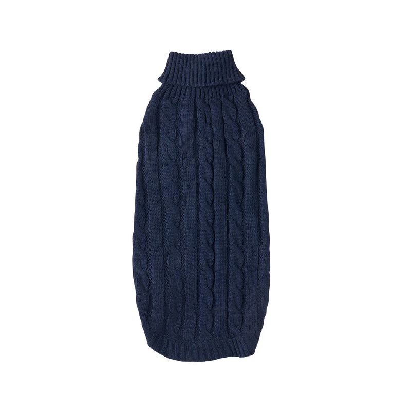 Petzone Cable Knit Jumper Navy Medium, , hi-res