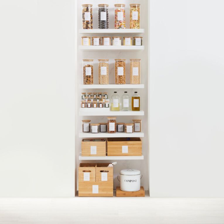 Living & Co Glass Canister with Bamboo Lid 500ml, , hi-res
