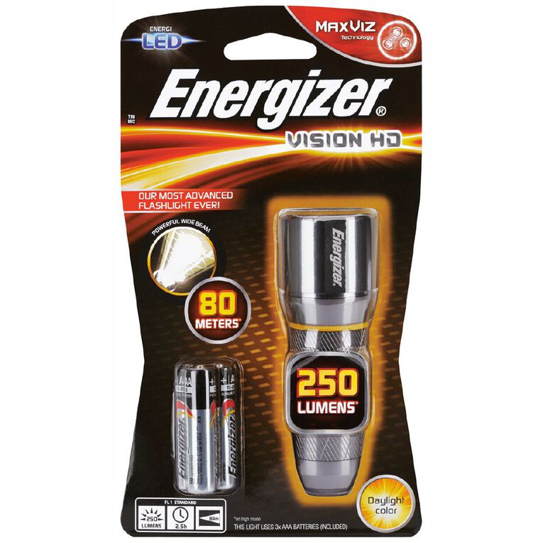 Energizer Vision HD Metal Torch 250 Lumens, , hi-res