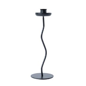 Living & Co Wavy Candle Holder Black