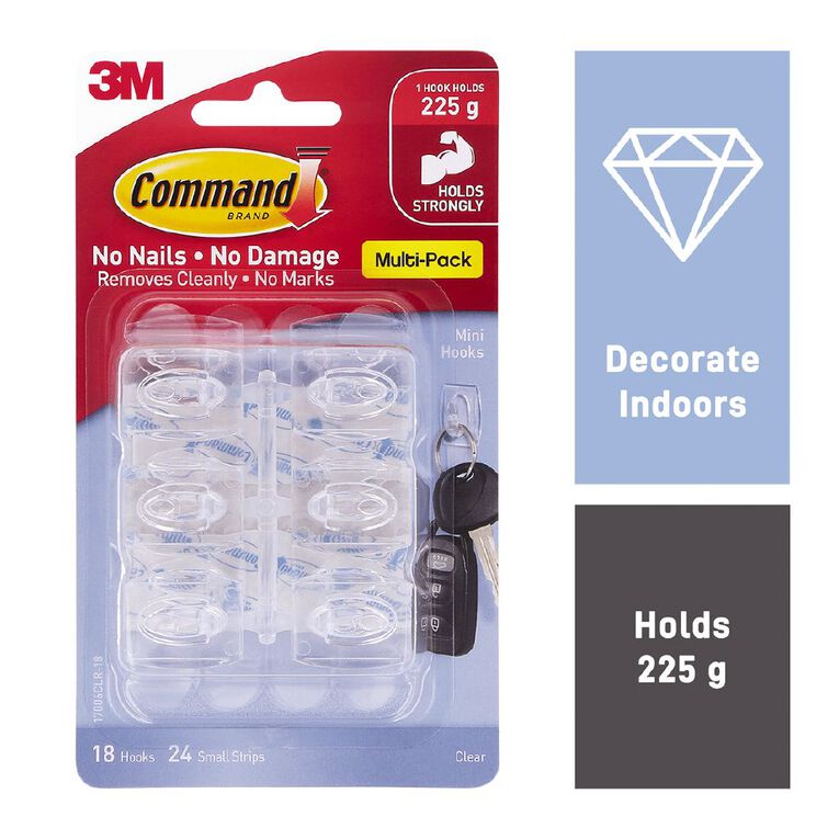 Command Mini Hooks with Strips Value Pack, , hi-res