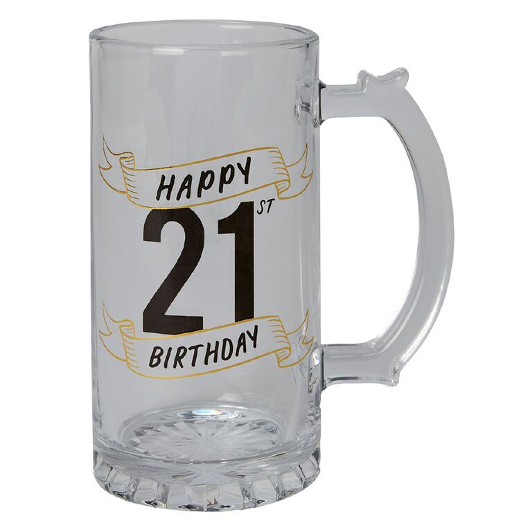 Party Inc 21st Beer Stein 490ml, , hi-res