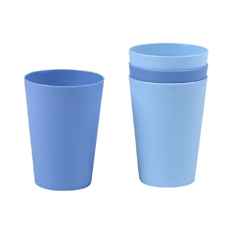 Living & Co Kids Plastic Tumblers Blue 4 Pack, , hi-res