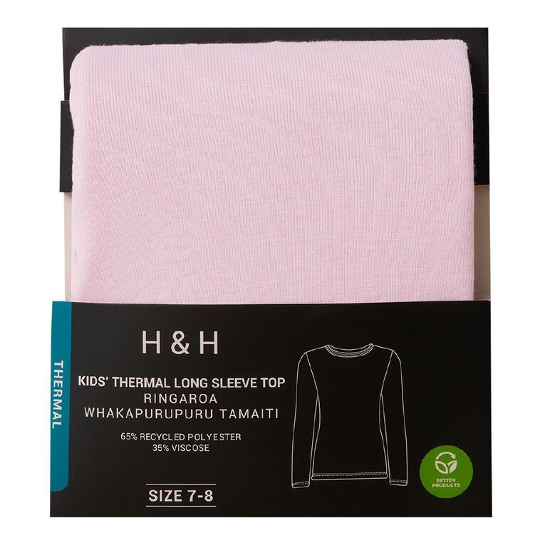 H&H Kids' Thermal Long Sleeve Tee, Pink Light, hi-res