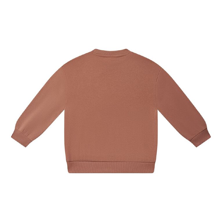 Young Original Plain Crew Sweat, Brown Light, hi-res