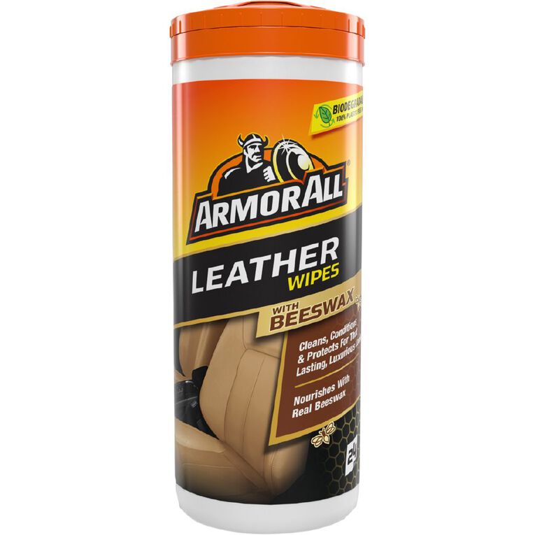 Armor All Biodegradable Leather Wipes 24 Pack, , hi-res
