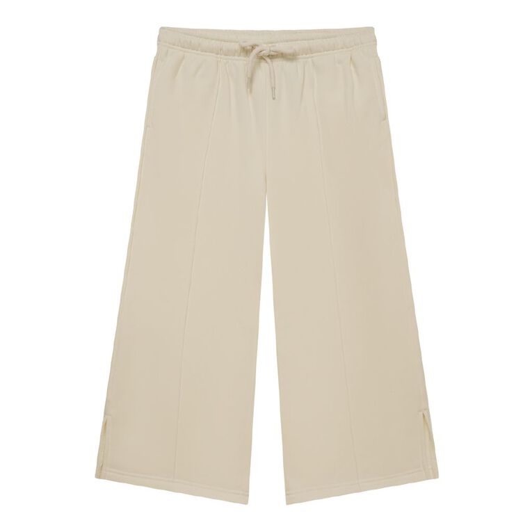 Young Original Pintuck Wide Leg Trackpants, Cream, hi-res
