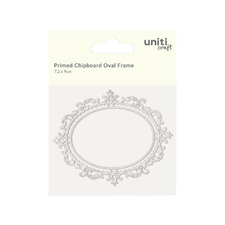 Uniti Primed Chipboard Oval Frame, , hi-res