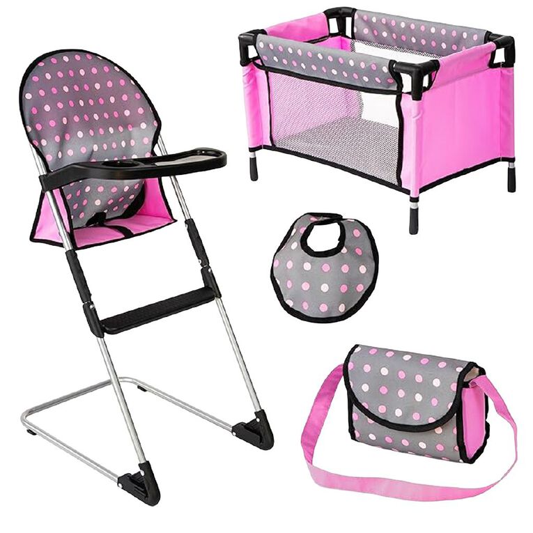 Bayer Dolls High Chair with Travel Bed Set, , hi-res