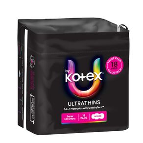 U By Kotex Feminine Pad Ultrathin Wing Super