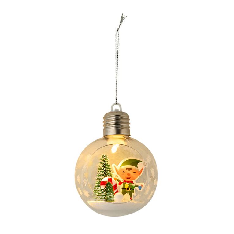 Wonderland Light Up Bauble Character Assorted 8cm, , hi-res