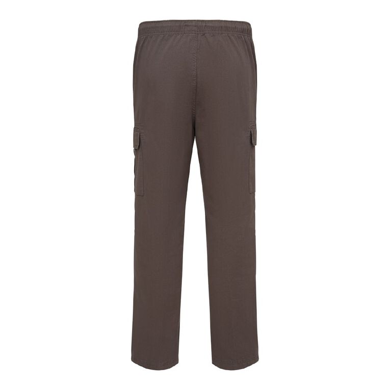 H&H Men's Elastic Waist Cargo Pants Taupe The Warehouse