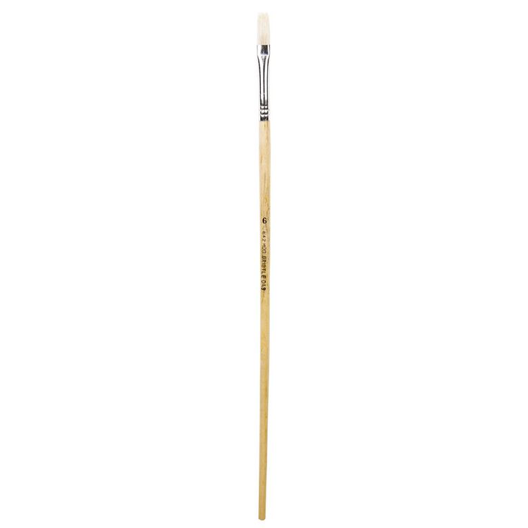 DAS Brush Long Handle Hog Bristle Flat #6, , hi-res
