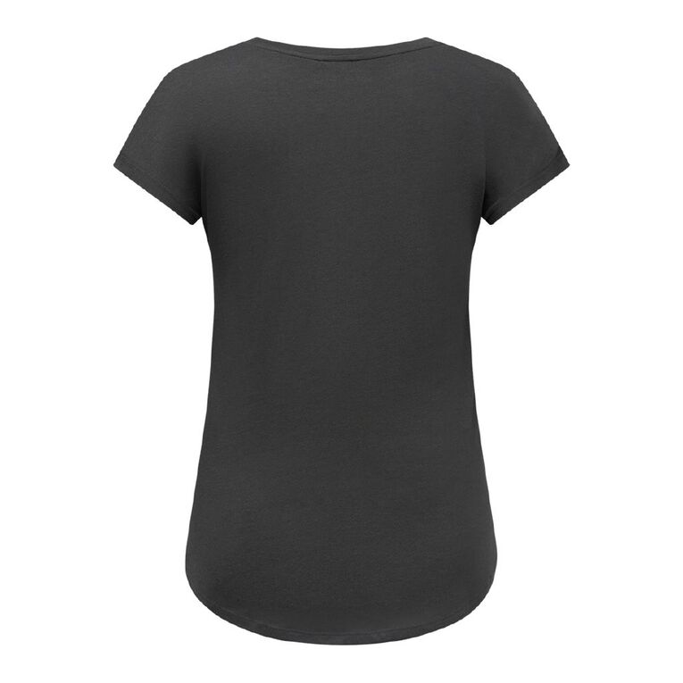 Active Intent Women's Crew Neck Tee, Grey Dark, hi-res
