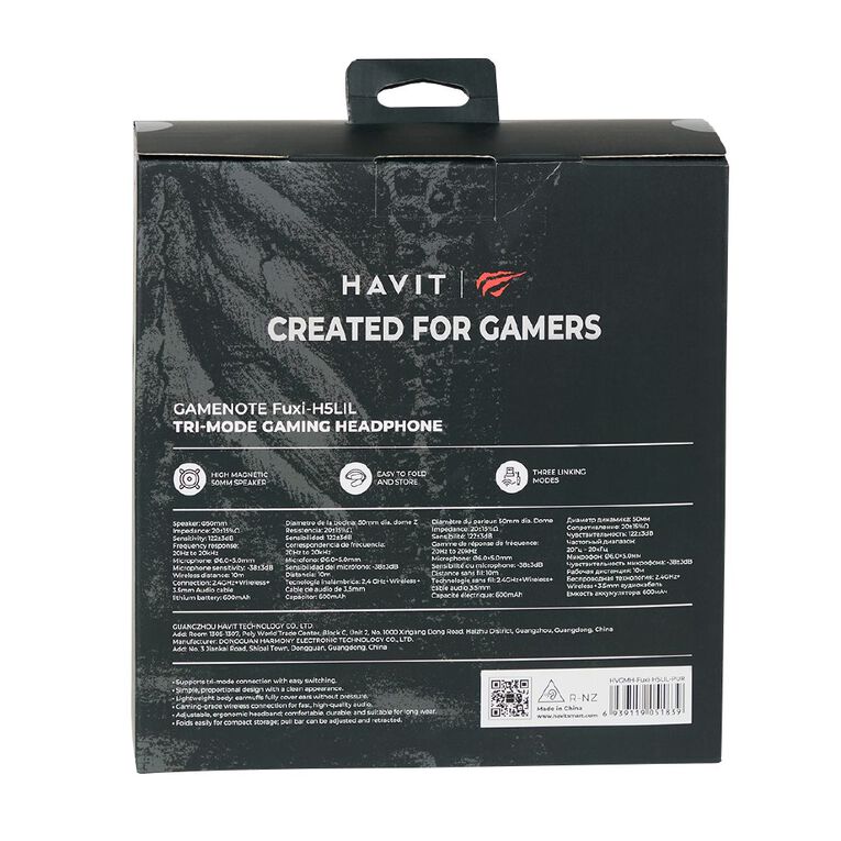 Gamenote Wireless Gaming Headphones FUXI-H5LIL Lilac, , hi-res