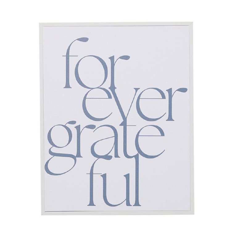 Living & Co Grateful Framed Canvas 40cm x 50cm, , hi-res