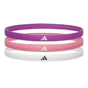 Adidas Hairbands 3 Pack Purple Burst Bliss Pink & White One Size