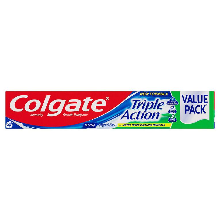 Colgate Triple Action Toothpaste Value Pack 210g, , hi-res