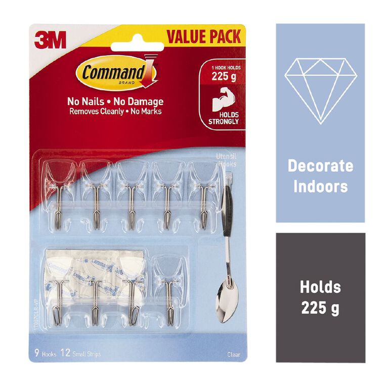 Command Wire Hooks with Strips Value Pack Small, , hi-res