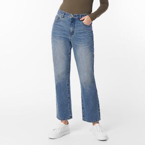 H&H Women's Mid Rise Straight Leg Jean