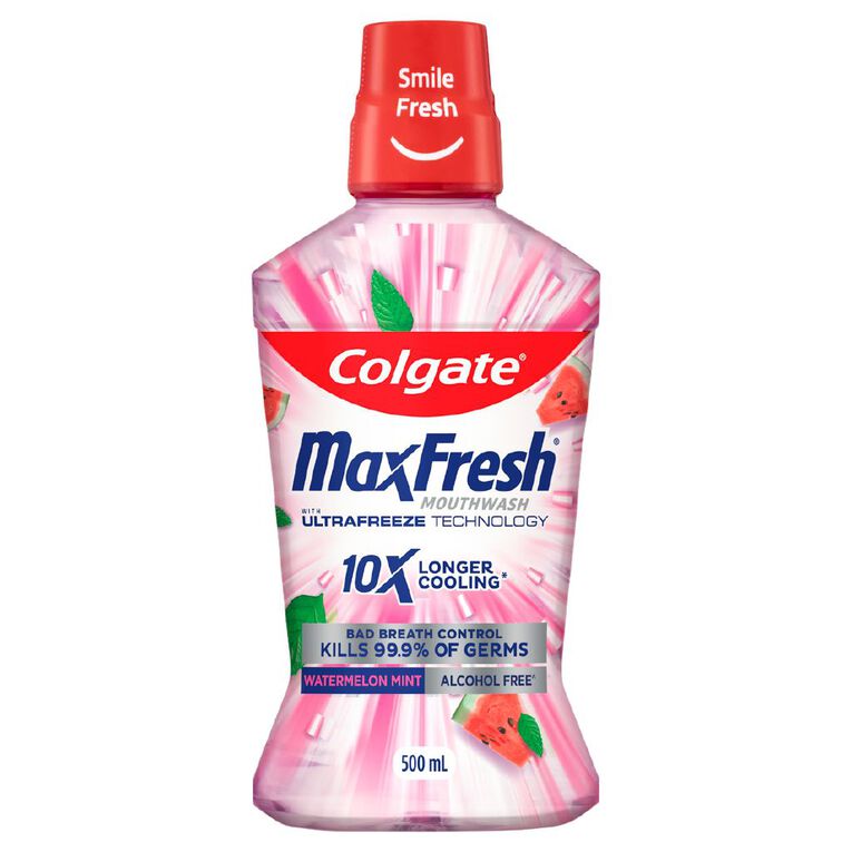 Colgate Max Fresh Watermelon Mint Mouthwash 500ml, , hi-res