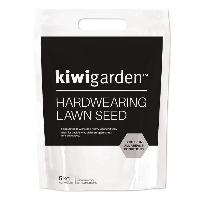 Kiwi Garden Hardwearing Lawn Seed 5kg, , hi-res