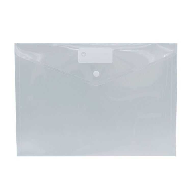 WS Document Envelope Single Dome Clear A4, , hi-res