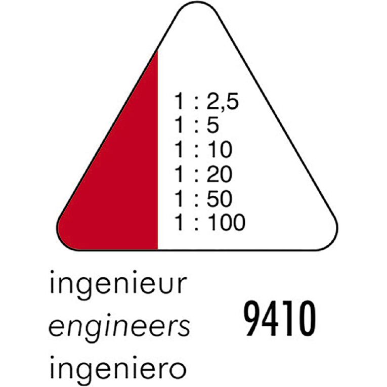 Standardgraph 9410 Tri Scale Ruler Engineer Clear, , hi-res