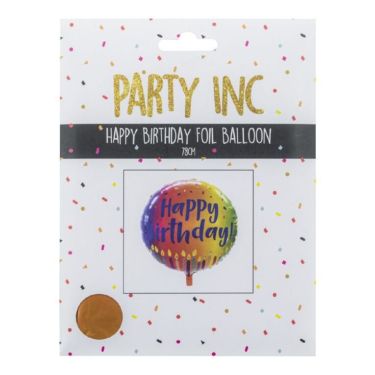 Party Inc Happy Birthday Foil Balloon 78cm, , hi-res